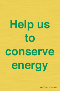 Help us to conserve energy 